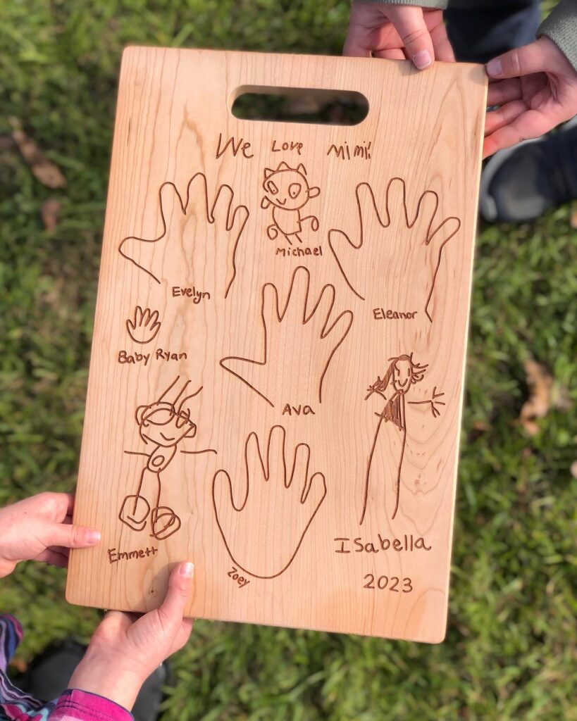 Custom Kid’s Art Cutting Board