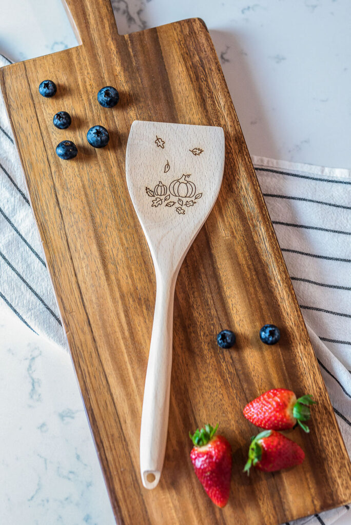 Fall Pumpkins Engraved Wooden Spoon