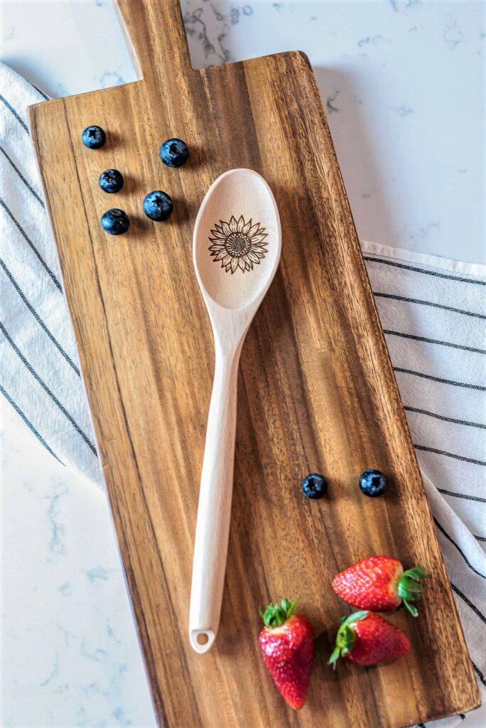 Sunflower Wooden Spoon