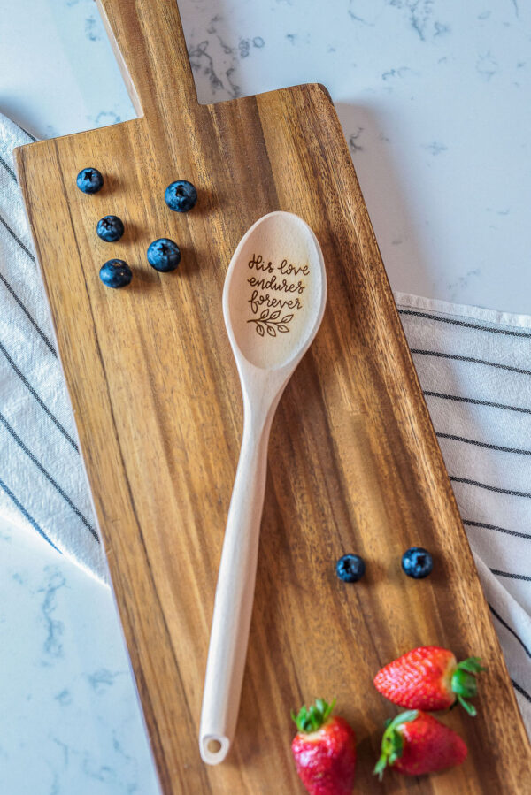 His Love Endures Forever - Wooden Spoon - Image 2