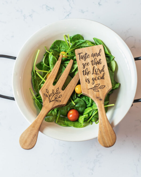 Taste and See - Wooden Salad Tongs - Image 6