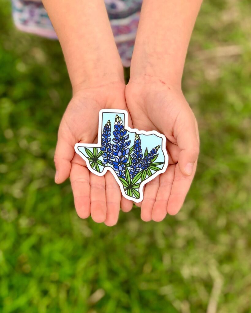 Texas Bluebonnets Sticker
