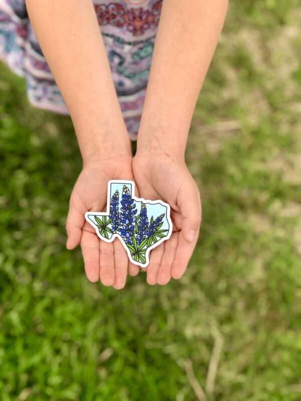 Texas Bluebonnets Sticker - Image 2