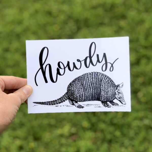 Howdy Armadillo Postcard