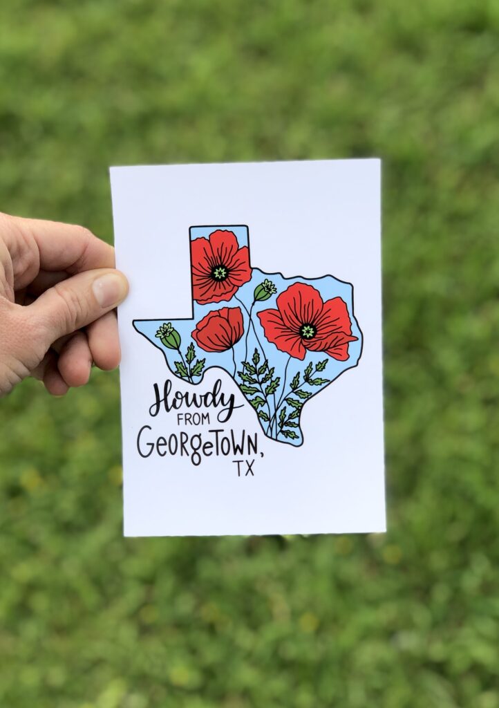 Howdy From Georgetown Postcard