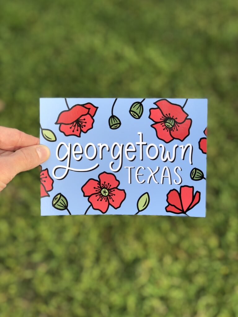 Georgetown Poppy Postcard