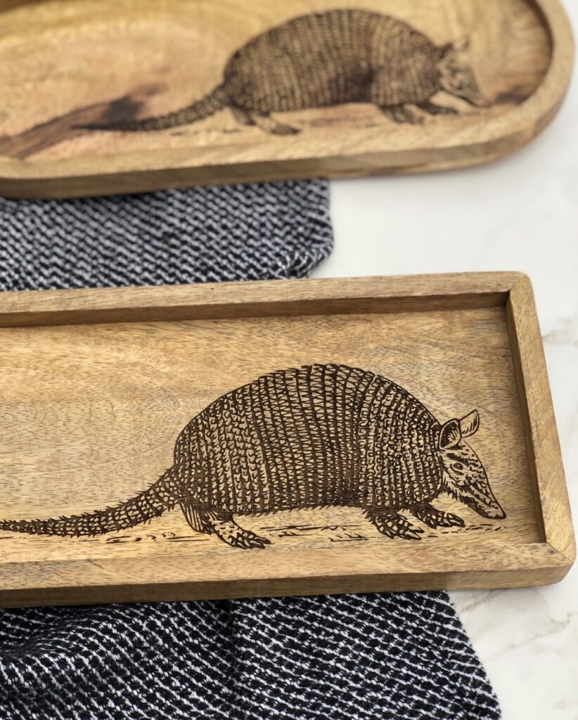 Armadillo Wooden Tray