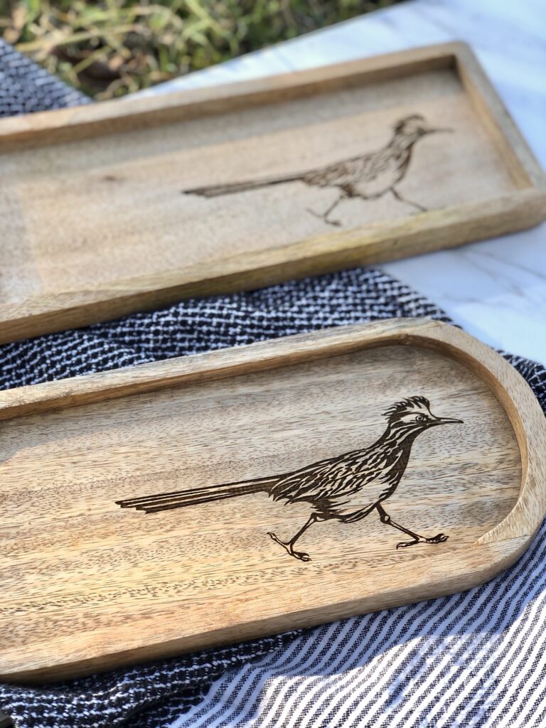 Roadrunner Wooden Tray
