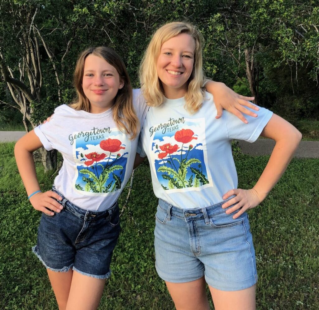 Red Poppy Georgetown T-Shirt