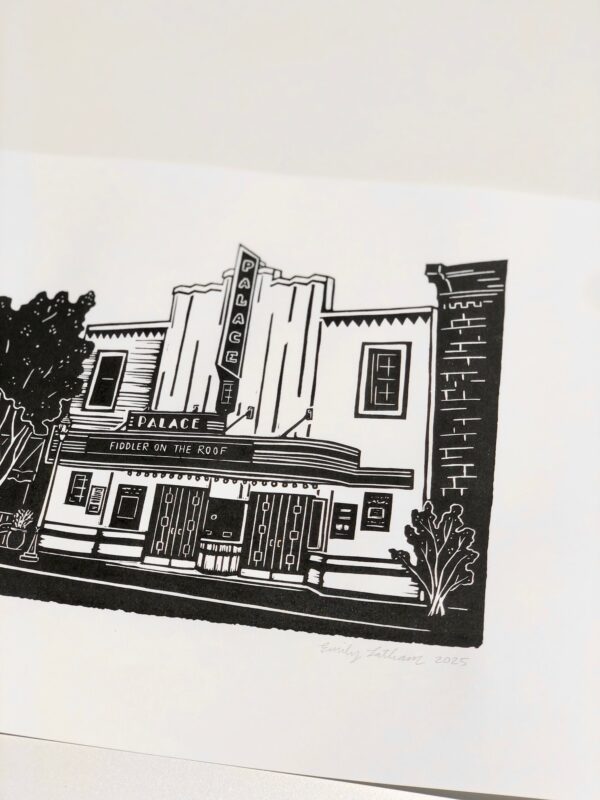 Georgetown Palace Theatre - Hand Carved Linocut Print - Image 6