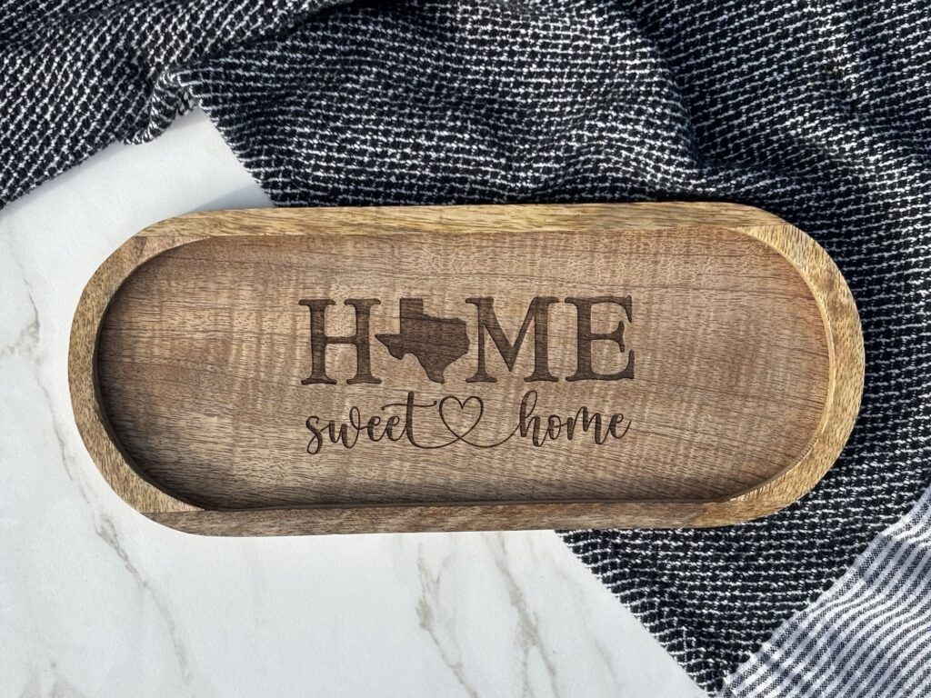 Texas Home Wooden Tray