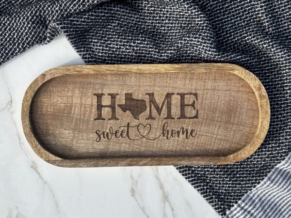 Texas Home Wooden Tray