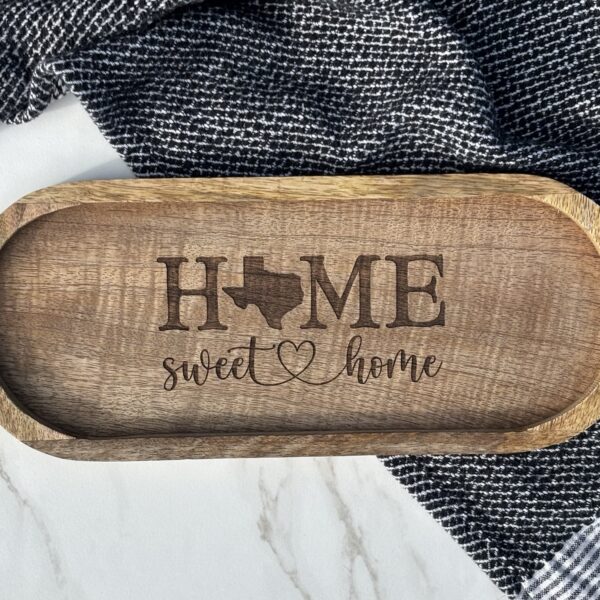 Texas Home Wooden Tray