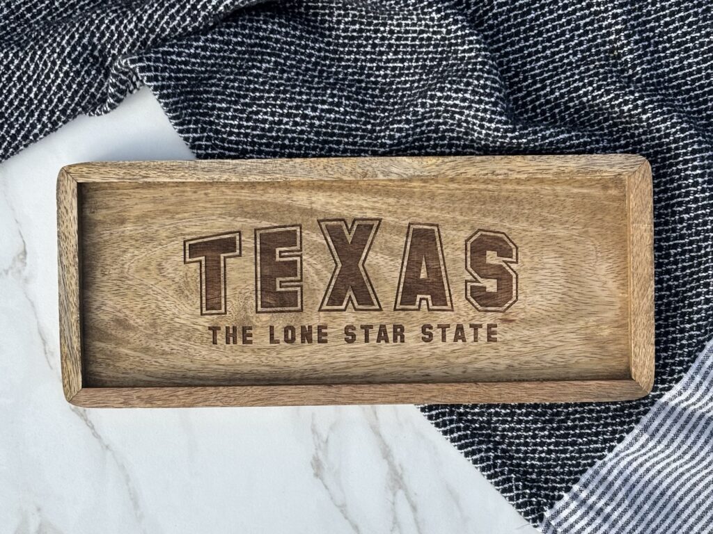 Lone Star State Wooden Tray