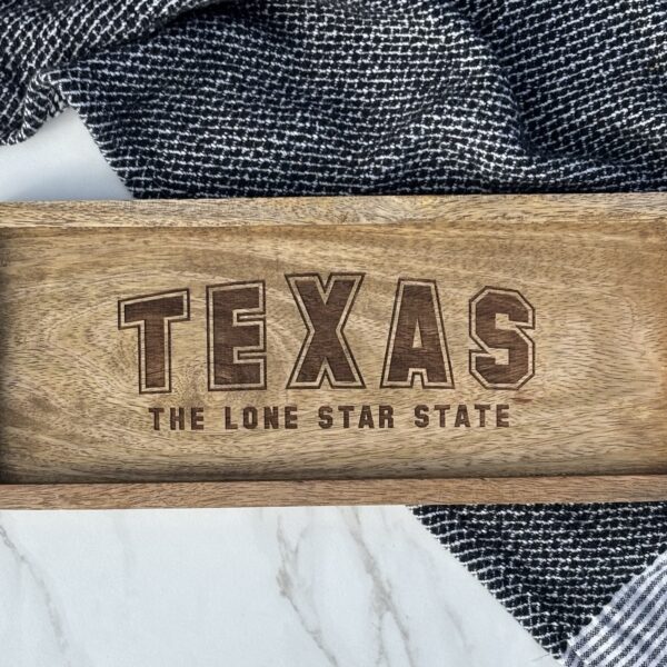 Lone Star State Wooden Tray