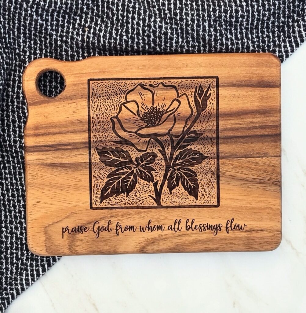 Doxology Floral Charcuterie Board