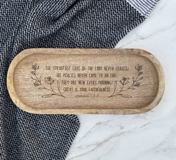 Great is Your Faithfulness Wooden Tray