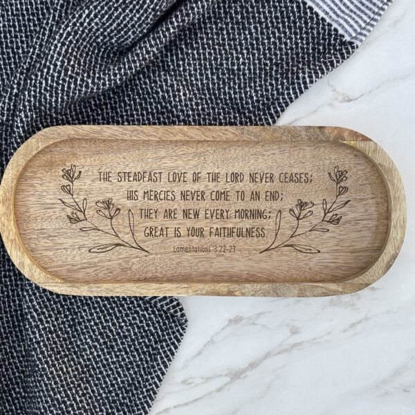 Great is Your Faithfulness Wooden Tray