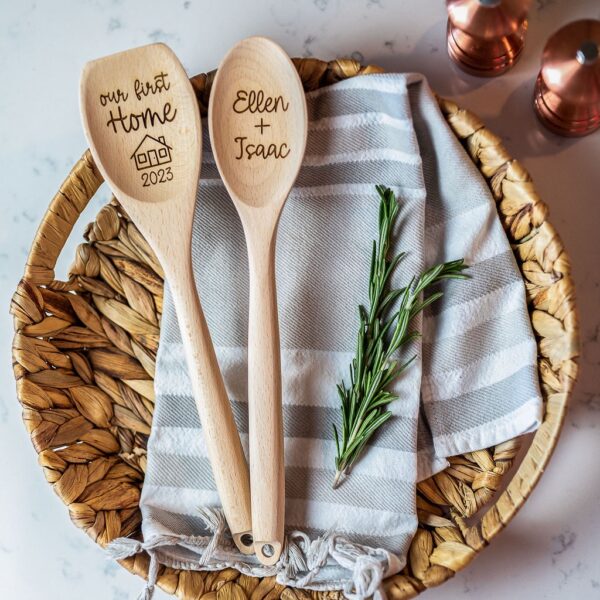 Personalized First Home Wooden Spoon Set